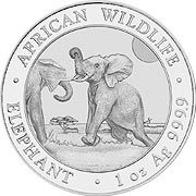 Somalia Elefant Silbermünzen