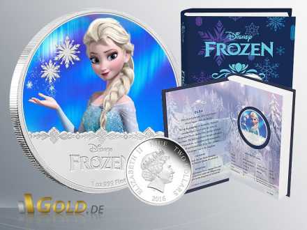Disney Frozen - Magic of the Northern Lights Princessin Elsa1 oz Silbermünze Proof