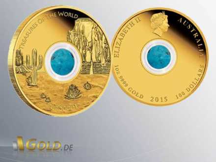 North America 2015 Treasures of the World, Goldmünze 1 oz