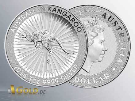 Australian Kangaroo Perth Mint Silber 1 oz 2016