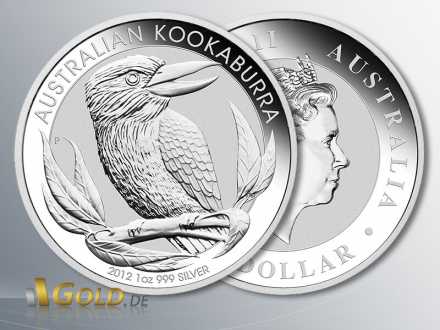 Kookaburra in Silber 1 oz, Motiv des Jahres 2012