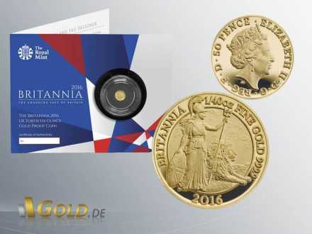 Britannia 2016 1/40 oz Goldmünze