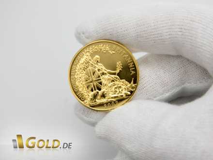Goldmünze Britannia, 1 Unze, Beschriftung: One Ounce Fine Gold