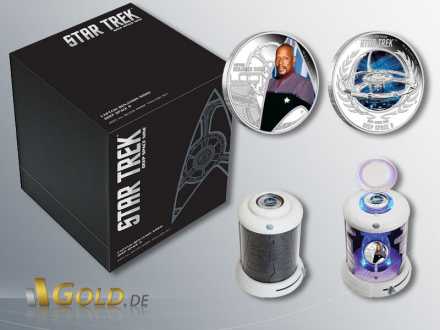 Deep Space Nine, Raumstation und Captain Sisko, 2 Coin Set mit Silbermünzen 2 x 1 oz