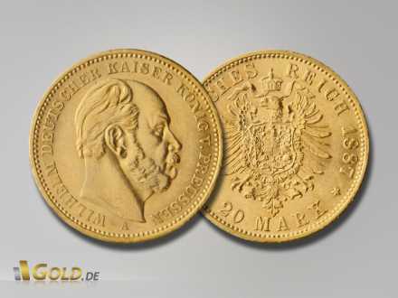 Deutsches Kaiserreich Goldmünze Wilhelm I.