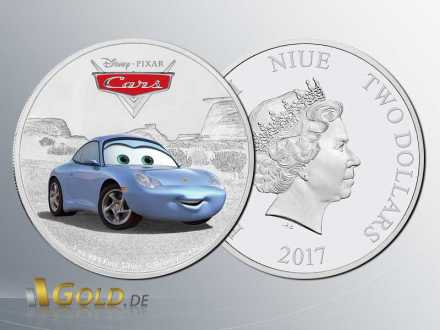 Disney Pixar Cars - Sally Carrera 1 oz Silbermünze