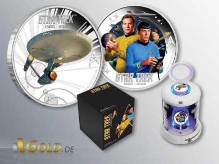 Star Trek 2016 Perth Mint Enterprise, Kirk und Spock 2-Silbermünzen-Set Proof
