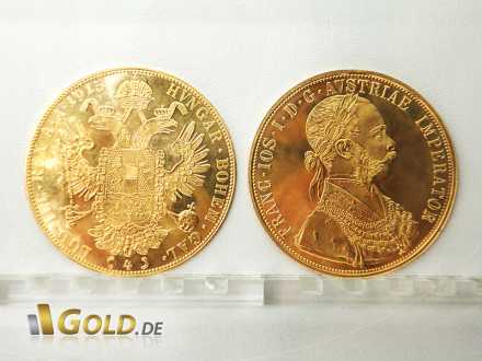 Gold-Dukaten aus Österreich, 4-fach