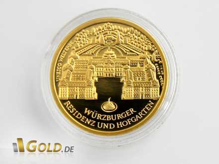 Motiv des Goldeuro 2010: Würzburger Residenz und Hofgarten