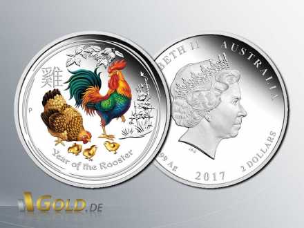 Lunar II Hahn 2017 ANDA Money Expo Special – Year of the Rooster 2 oz Silver PP