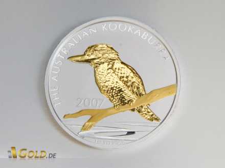 Kookaburra mit Gold-Applikation (gilded/vergoldet)