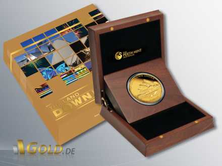The Land Down Under, Sydney Opera House, Special Edition 2 oz Goldmünze in Schatulle