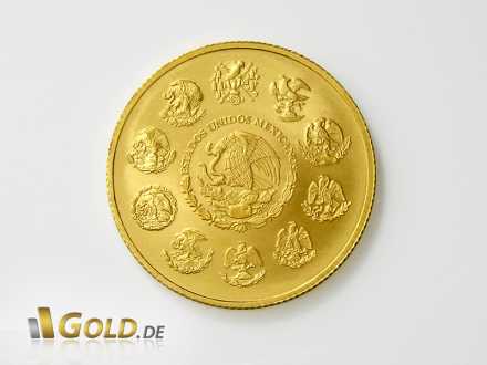 Libertad, 1 Unze Gold, Rückseite mit Adler-Wappen