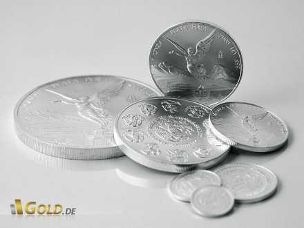 Libertad Silbermünzen in verschiedenen Einheiten