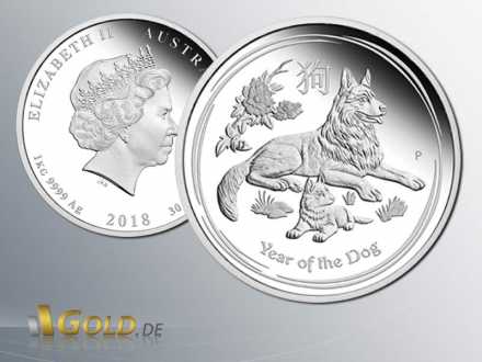 Hund 2018 - Year of the Dog - Lunar Serie II Silber Proof