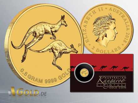 Australien Mini Roo 2018 - 05 g Goldmünze im Blister