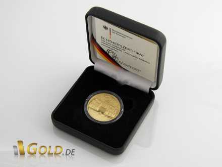 Gold-Euro in Schatulle mit Echtheits-Zertifikat