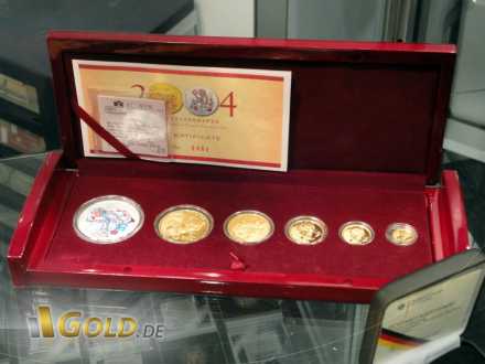 Set China Panda Gold und China Lunar von 2004