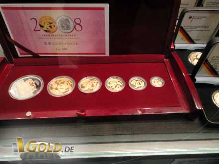 Set China Panda Gold und China Lunar von 2008