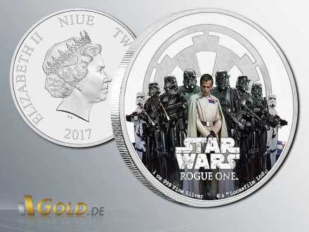 Star Wars-Rouge One 2017 The Empire Proof 1 oz Silbermünze