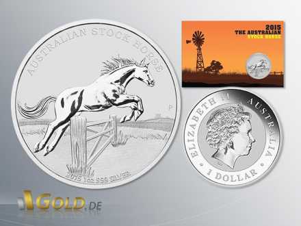 Australian Stock Horse 2015 1 oz Silbermünze