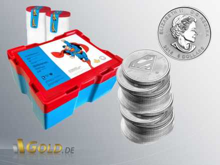 Superman 1 oz Royal Canadian Mint 2016 Masterbox und Tubes
