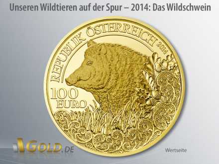 Wildtiere Österreich in Gold 2014: Das Wildschwein (Wertseite)