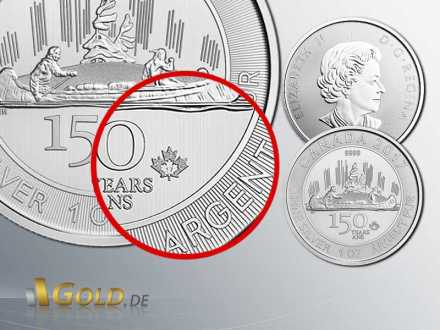 Voyageur Kanada Silbermünze 1 oz 2017 Sicherheitsmerkmale