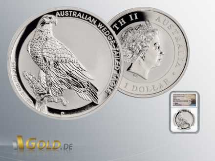 Wedge Tailed Eagle 2016 1oz Silbermünze im NGC Blister