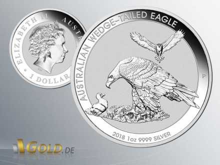 Wedge Tailed Eagle 2018 Silber 1 oz Bullionmünze