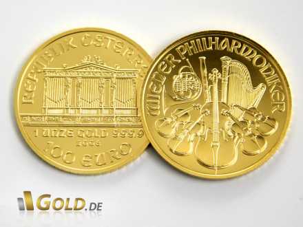 Wiener Philharmoniker in Gold, Wertseite und Bildseite