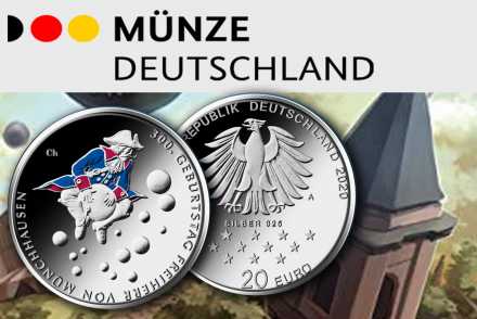 20 Euro Silber „300. Geburtstag Freiherr von Münchhausen“ - Jetzt hier!