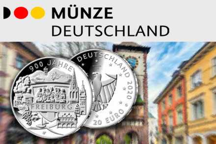 20 Euro Silber - 900 Jahre Freiburg - Jetzt neu!