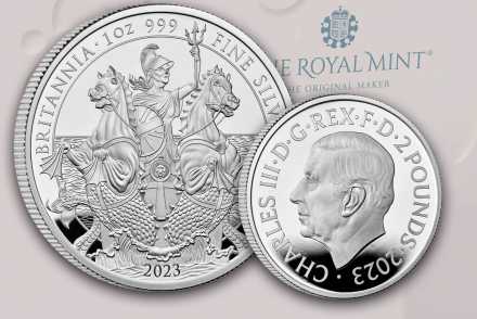 Britannia Silber Proof 2023 - Limitierte Gedenkmünzen mit King Charles III.