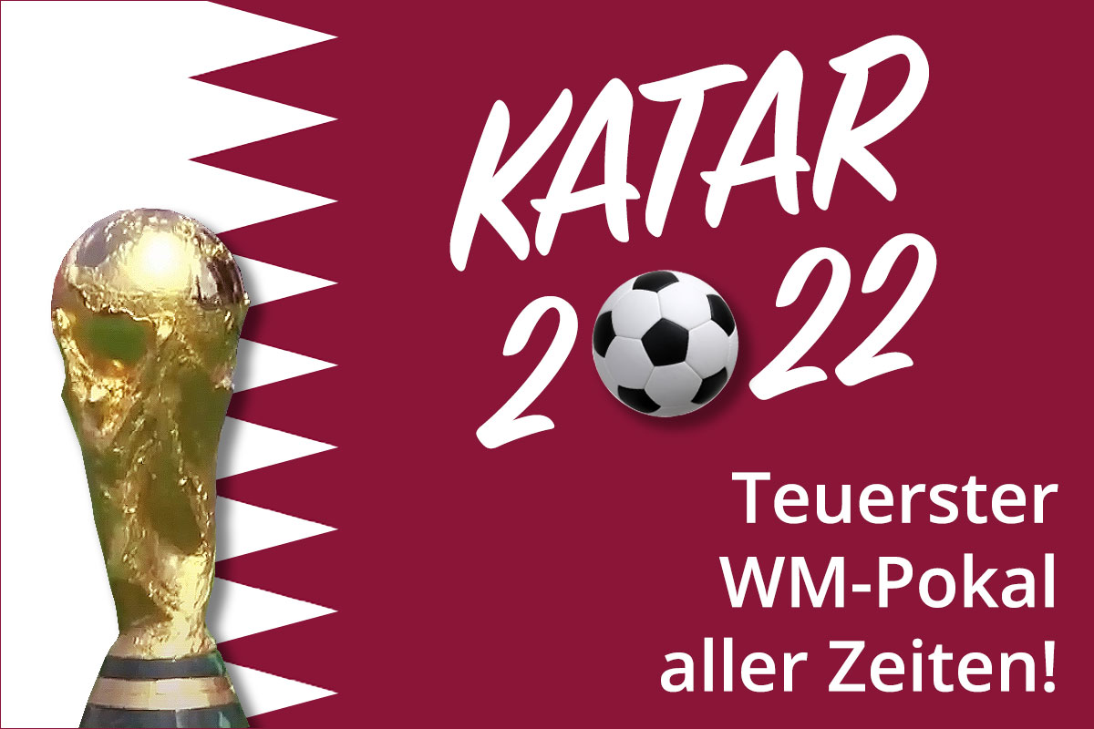 Gold-Wert Fußball WM Pokal