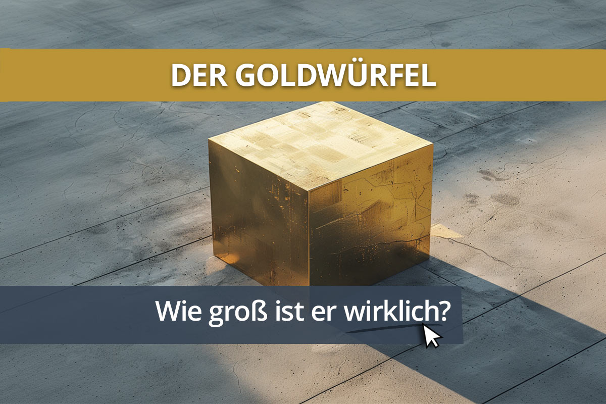 Goldwürfel Größe