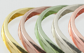 Farbe von Gold nach verschiedenen Legierungen