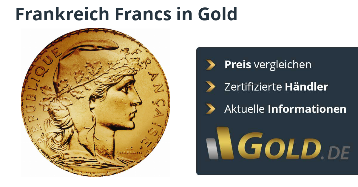 Frankreich Francs Goldmünzen | Preise vergleichen auf GOLD.DE
