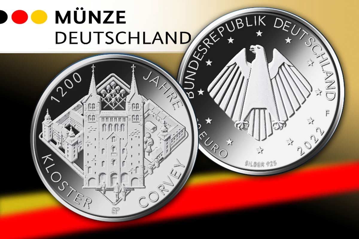 20-Euro Silber 1200 Jahre Kloster Corvey - Neues Motiv