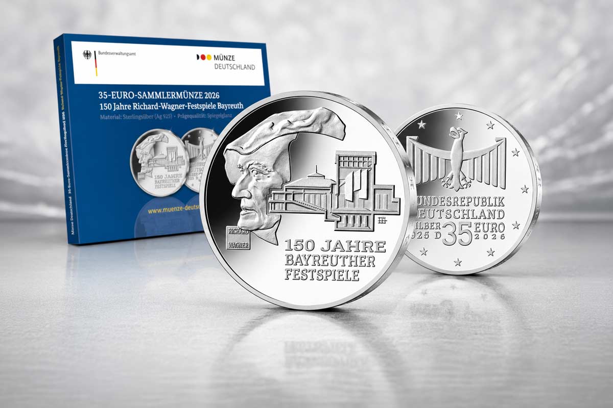 BRD Silber-Gedenkmünze neues Nominal 2026 - 150 J. Richard-Wagner-Festspiele Bayreuth!