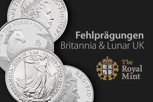 Fehlprägungen UK Lunar Pferd und Britannia von Royal Mint ausgeliefert