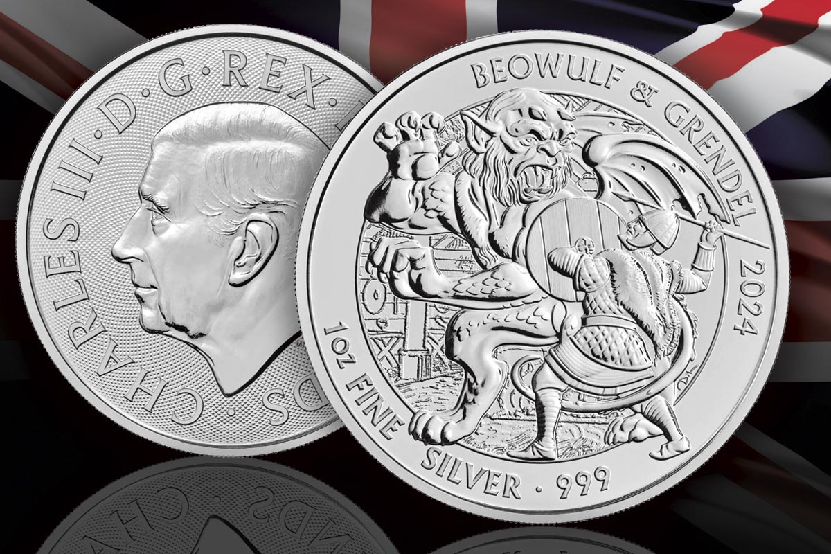Neu von der Royal Mint: Myths and Legends 2024 Silber – Beowulf and Grendel!