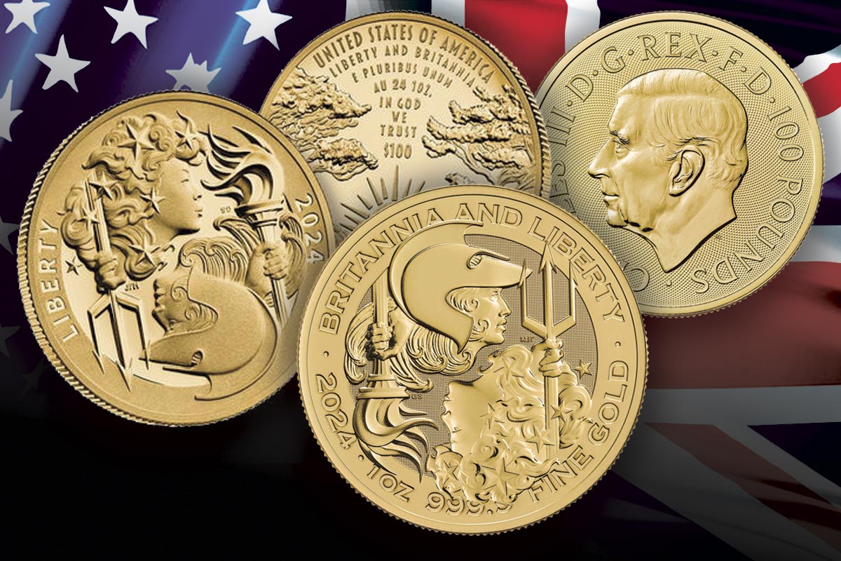 Britannia and Liberty Gold 2024 – spektakuläre Zusammenarbeit von Royal Mint und US Mint