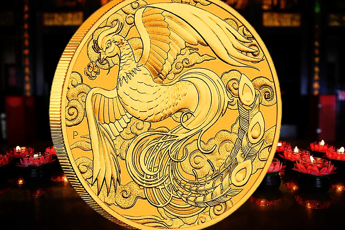 Neues Motiv 2023 Phoenix - Chinese Myths and Legends Serie in Gold