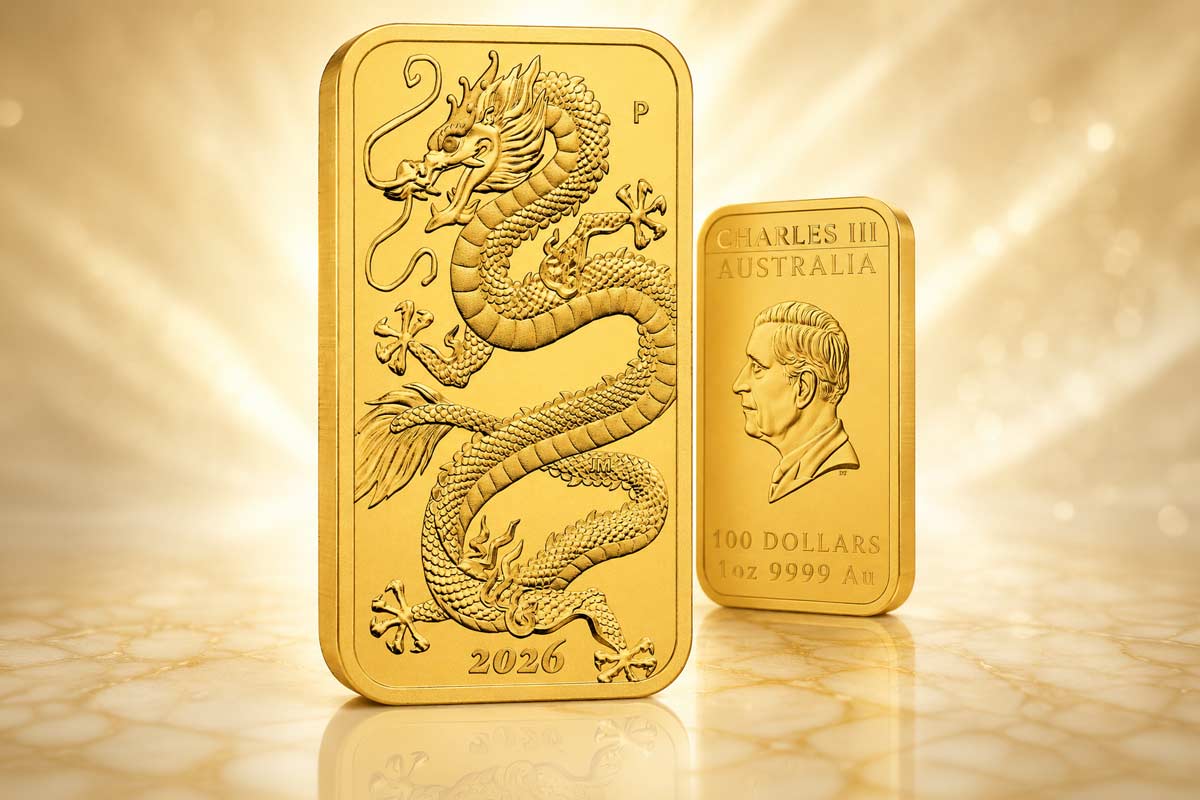 Dragon Rectangle Gold jetzt 2026 von der Perth Mint