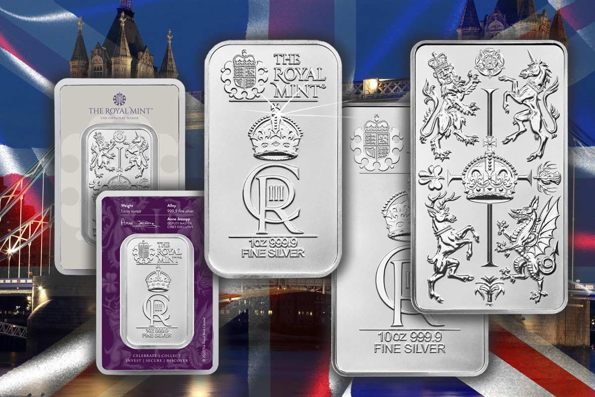 Geschenkbarren aus Silber der Royal Mint: „The Royal Celebration