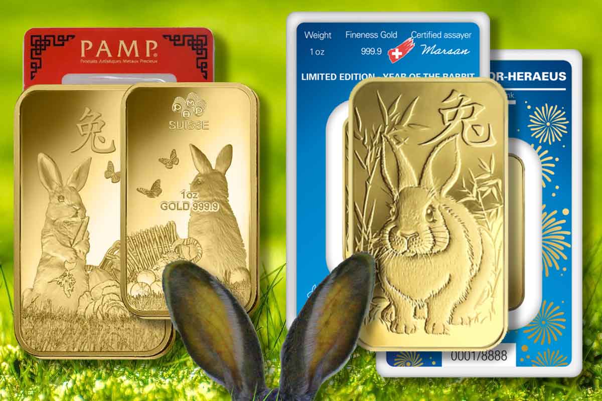 Gold-Geschenkbarren Jahr des Hasen 2023 - jetzt im Preisvergleich erhältlich!