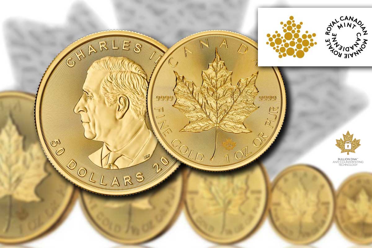 Gold Maple Leaf 2024 - erster Jahrgang mit Portrait von Charles III.