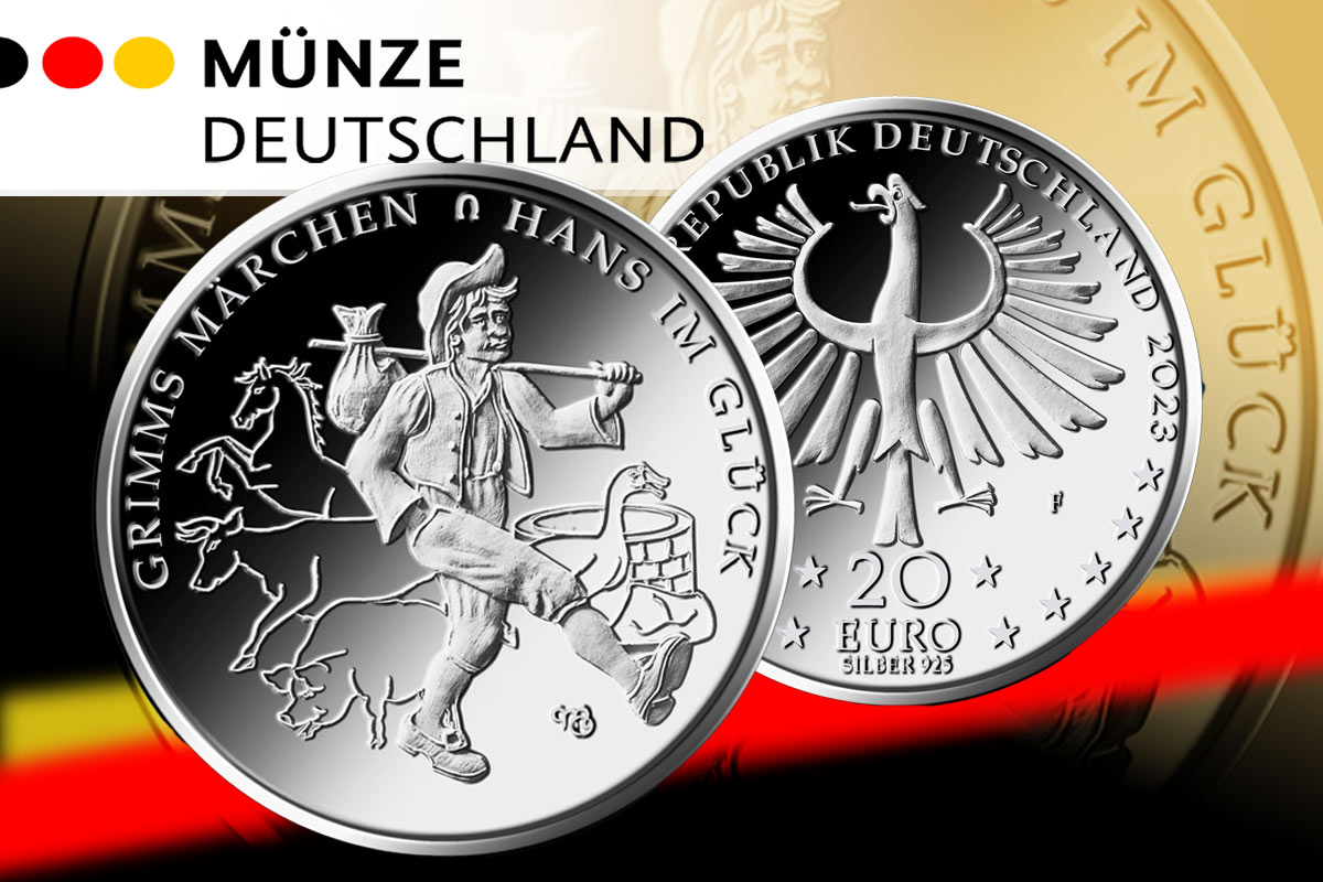 Hans im Glück – Grimms Märchen - 20 Euro Silbermünzen - Jetzt ansehen!