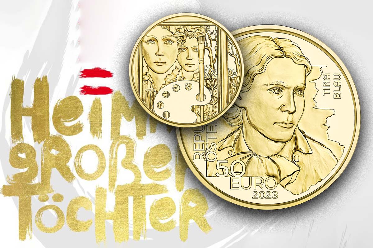 Gold-Euro Österreich - Heimat großer Töchter 2023: Jetzt neu - Tina Blau